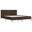 Sengeramme brun eik 160x200 cm konstruert tre og metall 8721102613074
