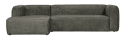 WOOOD Bean Corner Sofa Left Velvet waterplant