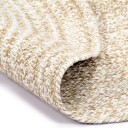 vidaXL Håndlaget teppe jute hvit og naturlig 90 cm