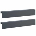 vidaXL Kantprofil til hage 2 stk. 100 x 10 x 15 cm Stål Antrasitt