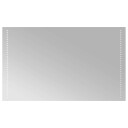 vidaXL LED Badevindu Gjennomsiktig 100 x 60 cm herdet glass