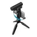 Sennheiser MKE 400 Superkardioid Mikrofon med Manfrotto Stativ for Mobilbruk