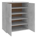 vidaXL Skoskap betonggr? 60x35x70 cm sponplate