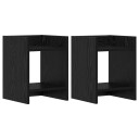 vidaXL Planteholder 2 stk. Svart eik 30 x 30 x 40 cm Konstruert tre