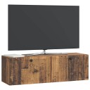  Vegghengt TV skap Gammelt tre 98 x 31 x 30 cm Konstruert tre