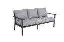 Brafab Samvaro sofagruppe Antrasitt med grå pute 3 seter sofa 2st lenestoler & bord 140x90 cm