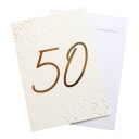 50 År Kjempestort Gratulasjonskort med Konvolutt i A4 Format