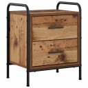 vidaXL Nattbordskap 2 stk. Eiketre 40 x 30 x 50 cm Konstruert tre