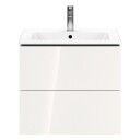 Duravit L-Cube Servantskap m/2 skuffer 620x550x481 mm Hvit Høyglans