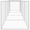 Vidaxl Kyllingbur Med Tak Lysegrå 403X98X90 cm Galvanisert Stål