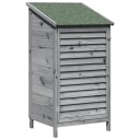 vidaXL Hagehus Grå 59,5 x 56 x 113,5 cm Massiv Furu Tre