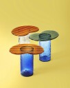 Striche Side Table Mint Green / Blue