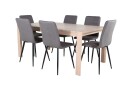 Venture Design Slider & Windu spisegruppe Grå/natur 6 stoler & bord 170 x 95 cm