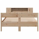  Seng med bokhylle uten madrass 140x190 cm heltre furu 3322954