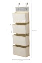3 Sprouts Hanging Wall Organizer White Llama