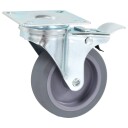  Svinghjul med doble bremser 4 stk 75 mm