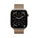 Apple Watch Series 11 GPS + Cellular 46mm Gold Titanium Case with Gold Milanese Loop   M/L