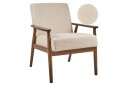 Lenestol Esrum Beige/mørkt tre Bouclé Beige/mørkt tre Bouclé