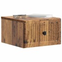  Vegghengt Nattbord 2 pcs Gammelt tre 33 x 34,5 x 20 cm