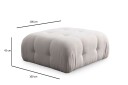 Yvara Sittepuff 100 cm   Hvit