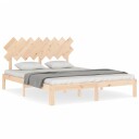 vidaXL Sengeramme med hodegavl 160x200 cm heltre 8720845989064