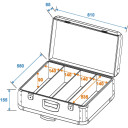 Roadinger Cd Case, Svart, 200 Cds, With Trolley