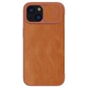 iPhone 15 Plus Nillkin Qin Pro Flip-deksel Brun