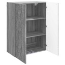 vidaXL Vegghengt skap Grå Sonoma 66 x 34,5 x 90 cm Konstruert tre
