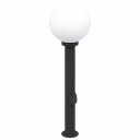 vidaXL Pullertlampe med stikkontakt 80 cm svart IP44