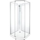 Contura Showerama Classic dusjkabinett, 80x90 cm, alu matt profil, klart glass