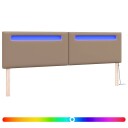  Sengegavl Enkel Design Kaffe 200 cm Imitert Skinn