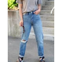 Tomorrow Dame Jeans Blå W25,