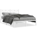  Sengeramme i metall med hodegavl hvit 140x200 cm 8721102644412