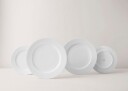 Lyngby Porcelæn Rhombe Dyp Tallerken Ø23 cm Hvit Porselen