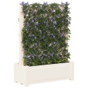 vidaXL Stor plantekasse med espalier Hvit 99,5 x 43 x 133,5 PP
