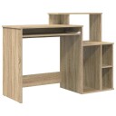  skrivebord med lagring Sonoma eik 120,5x44x88,5 cm Konstruert tre