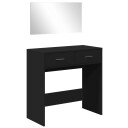  Sminkebord med speil svart 80x39x80 cm 8721012496057