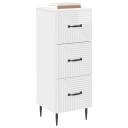 vidaXL Skuffeskap Høgglans hvit 33 x 34,5 x 89,5 cm Konstruert tre
