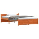  Sengestamme med hodegjerde Voksbrun 135 x 190 cm Heltre furu