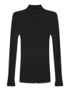 Rosemunde Rwbeatha Silk Ls Rollneck T-Shirt - Black - S