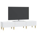  TV skap med skuff Hvit 147 x 34,5 x 30 cm Konstruert tre