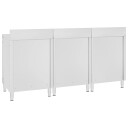 vidaXL Kommersielt arbeidsbord med skap 180x60x96 cm rustfritt stål
