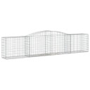 vidaXL Gabionkurver buede 6 stk 400x50x80/100 cm galvanisert jern