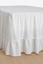 Ellos Home   Sengekappe Juliette Giant i vasket bomull 52 cm   Hvit