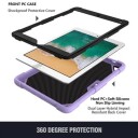 Sommerfuglformet PC-stativ + nettbrettdeksel i silikon med skulderstropp for iPad 9,7-tommers (2018)/(2017)/iPad Air 2 Lilla