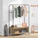  Klesstang med hyller Sonoma eik 100x44x160 cm