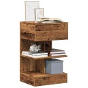  Nattbord 2 stk gammelt tre 40x35x65 cm konstruert tre 8721158440983