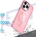 Hurtel Glitteretui MagSafe for iPhone 16 Pro - rosa med Glitter