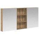  Baderomsskapsett 3 pcs 140 x 14,5 x 70 cm Konstruert tre