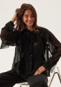 ONLY Onltaryn Ls Romantic Ruffle Blouse Wvn Black M